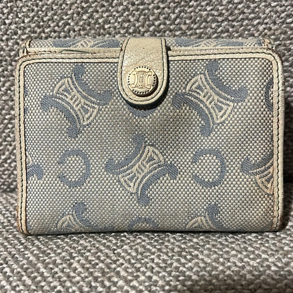 Celine Authentic blue and white compact wallet - Picture 3 of 17